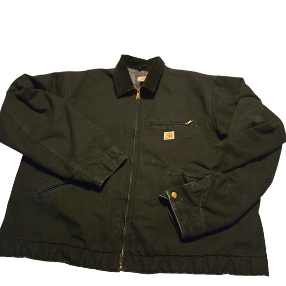 Carhartt Detroit Jacket J001 Bk Made In USA  2xl tall - Picture 1 of 8